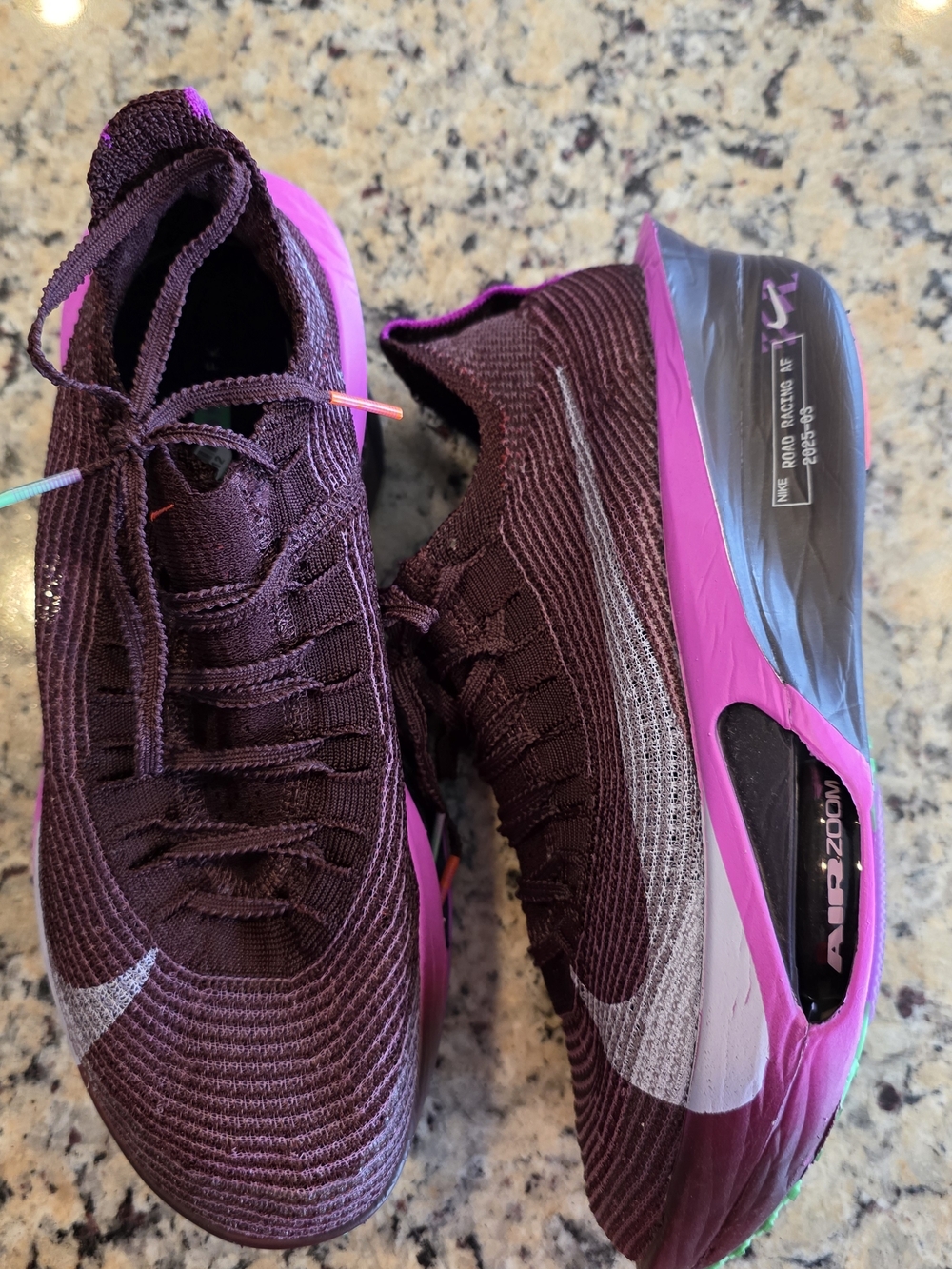 Nike Women's Maroon and Purple Alphafly 3 Zoom Running Shoes